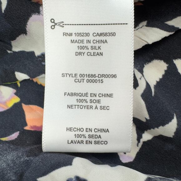 Equipment Eclipse Tira Floral Feminine  Printed 100% Silk  Dress Women's Size M - Picture 9 of 9